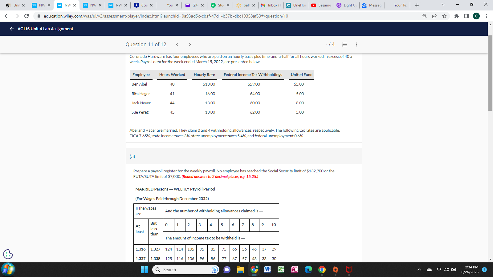 sales taxes separately on its cash register. On April 10, the register