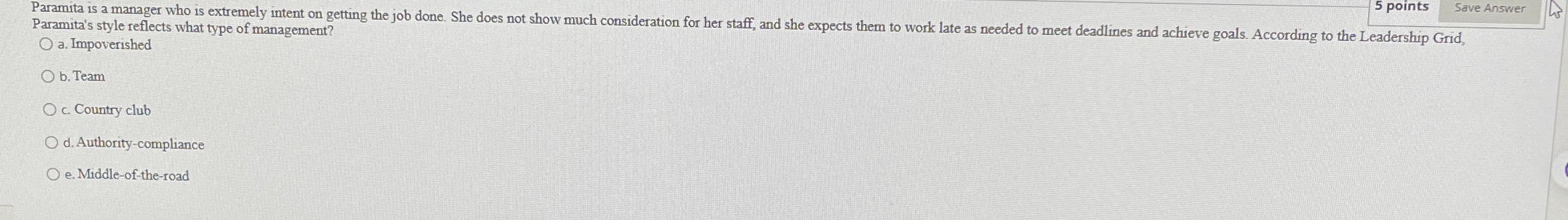  Paramita is a manager who is extremely intent on getting the