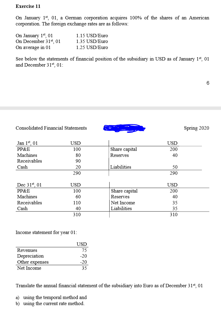 I would really appreciate your help to help me solve this exercise.