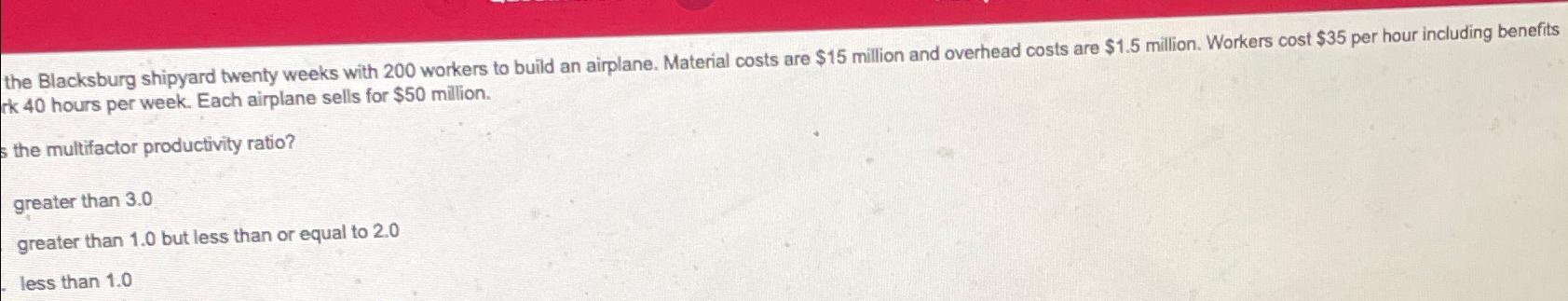  the Blacksburg shipyard twenty weeks with 200 workers to build an