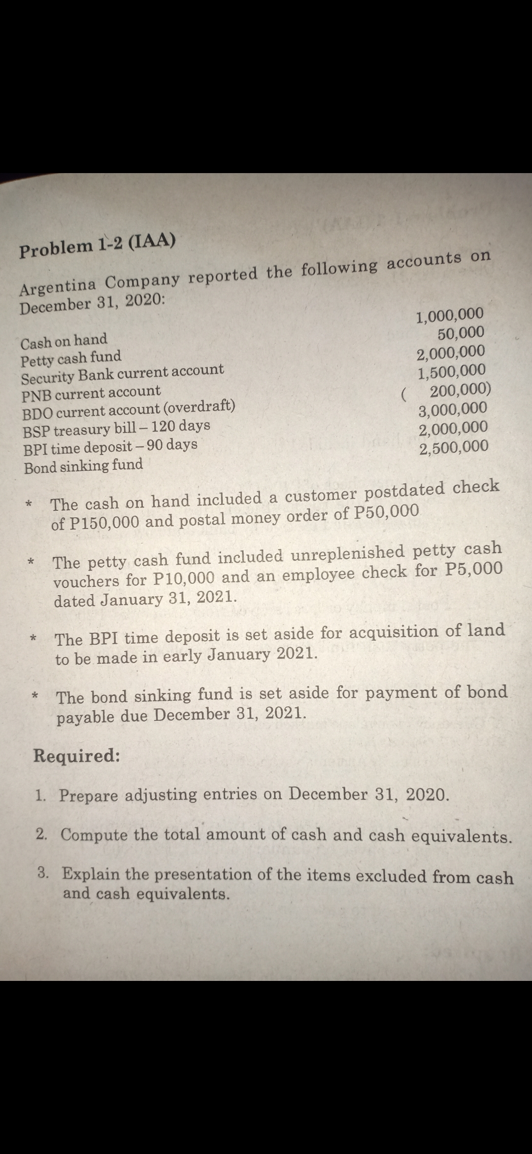 system.*give explanations to every entries. PROBLEMS Problem 1-1 (LAA) On December 31,