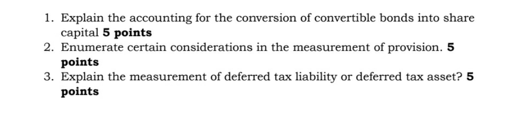 please help me to this 1. Explain the accounting for the conversion