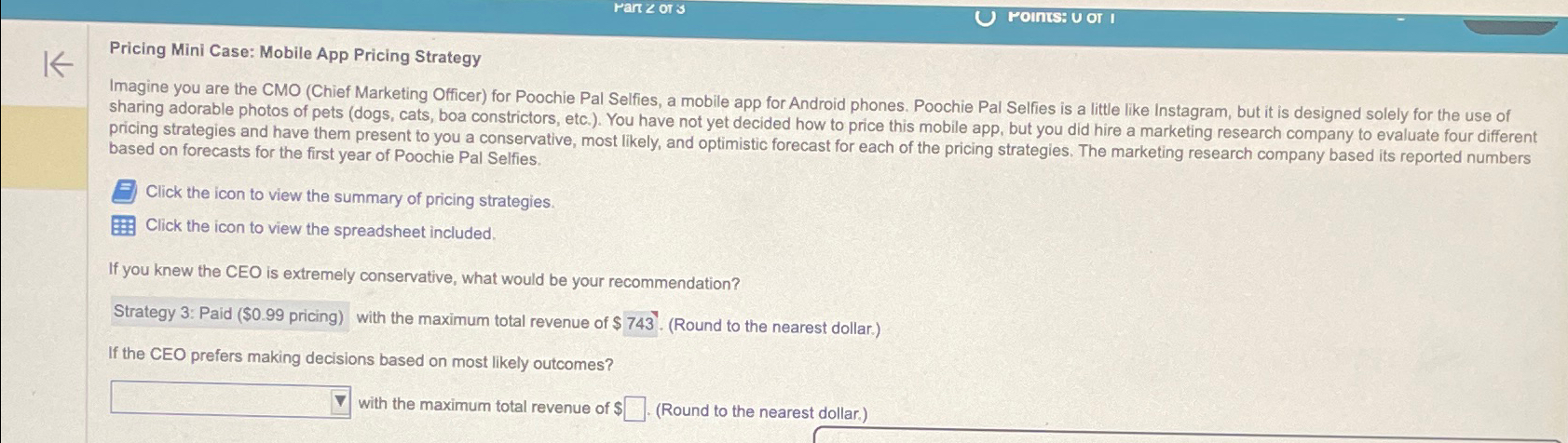  ran or 3 roinis: U or I Pricing Mini Case: Mobile