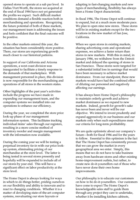 stock price from Jan1985 till Feb1986 made it difficult to rely on