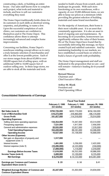 equity financing for growth.What constraints does Home Depot face in its financing