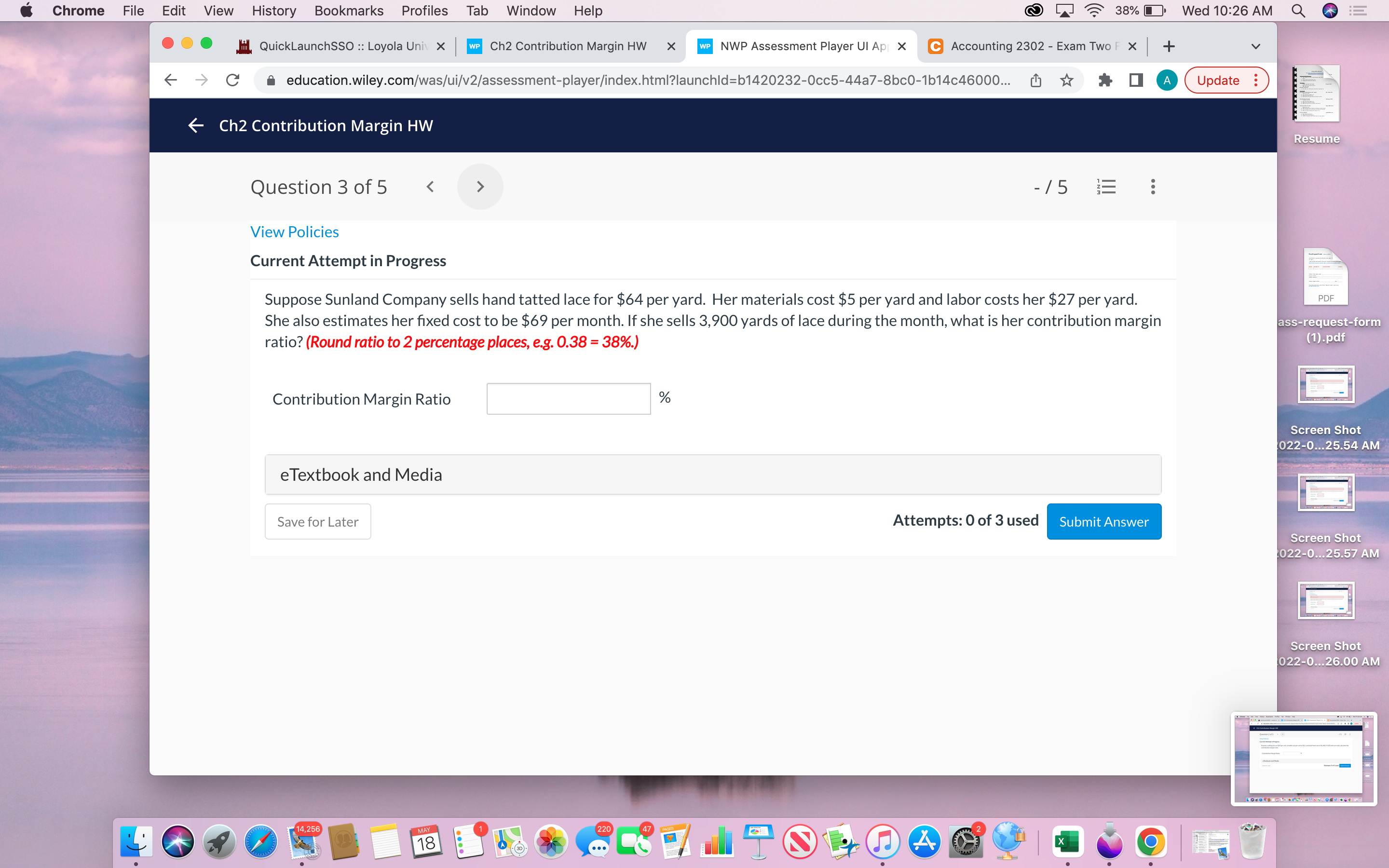 Chrome File Edit View History Bookmarks Profiles Tab Window Help 38%