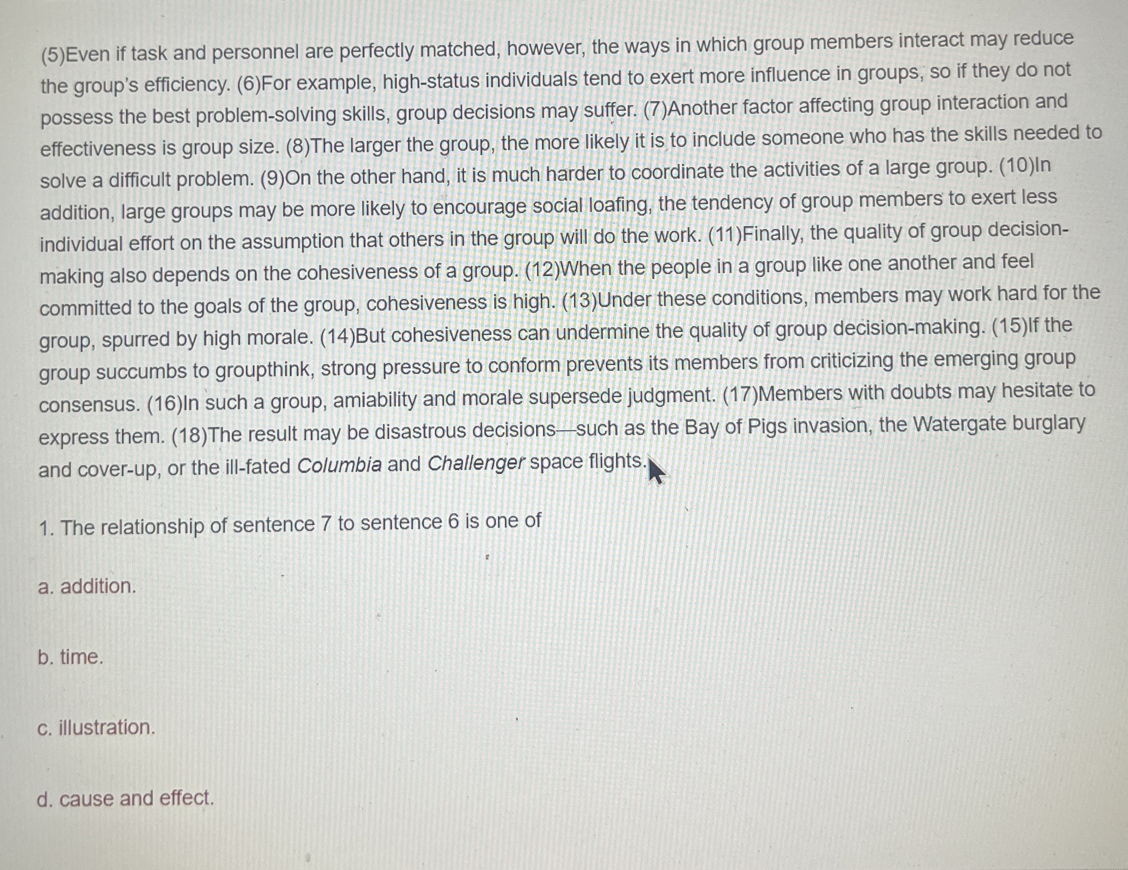  (5)Even if task and personnel are perfectly matched, however, the ways