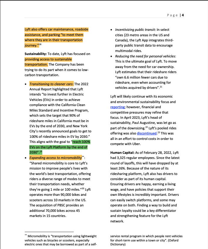 market value eroding times that of Lyft's). As of the end of