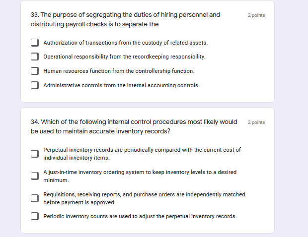 compliance with company procedures. D None of the above 21. A scheme
