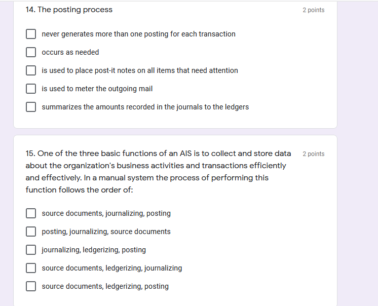 must be all of the 2 points following except D A material