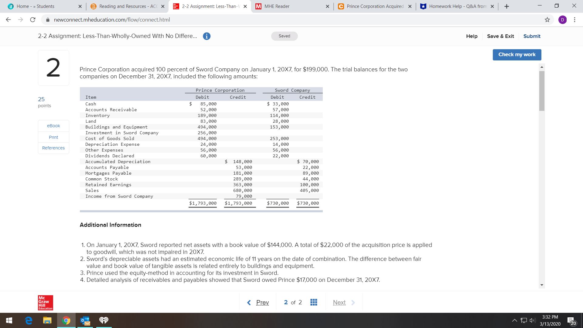 I have completed to homework except for one question, it is looking