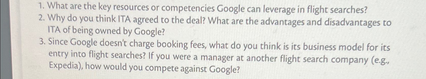  What are the key resources or competencies Google can leverage in
