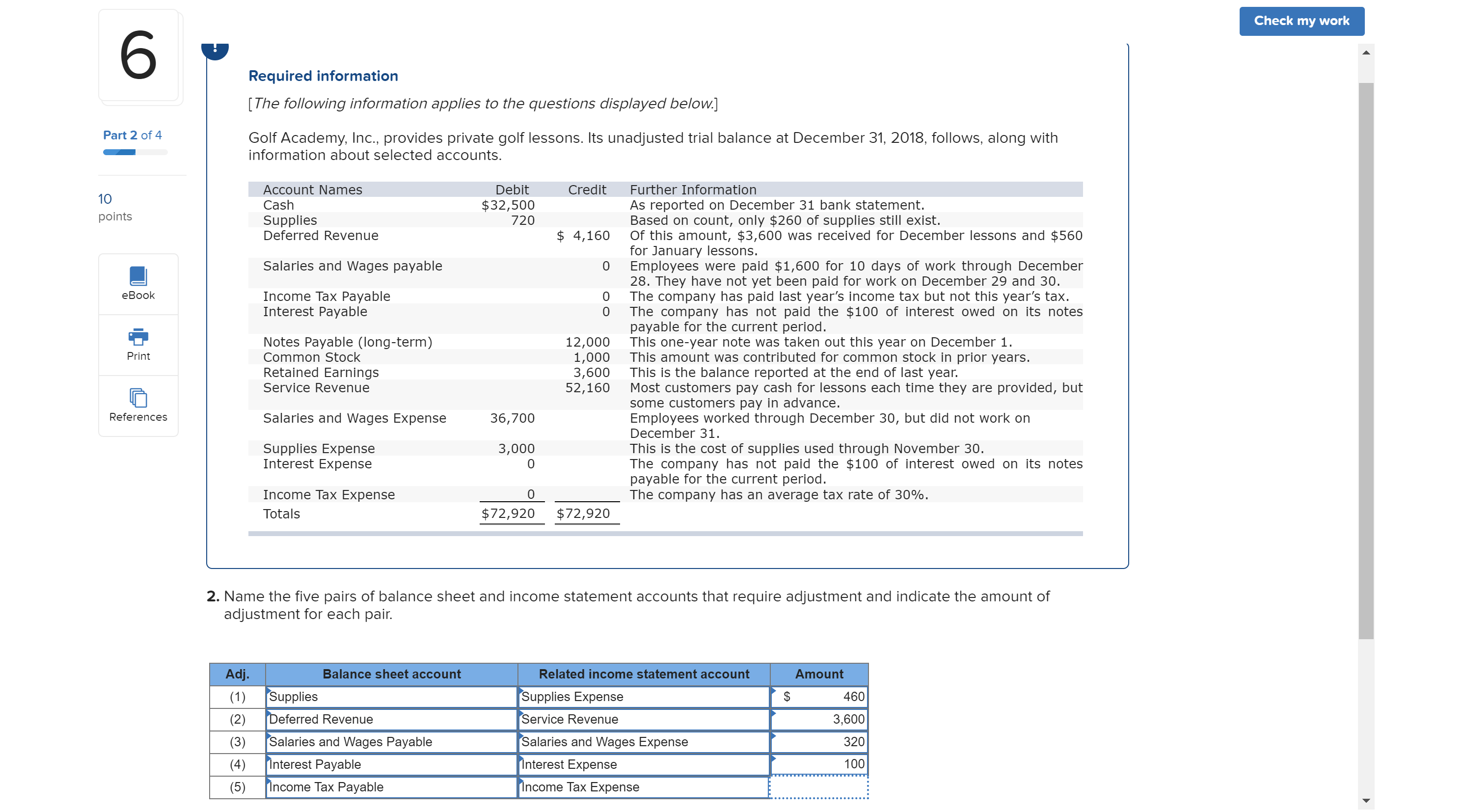 Hello, I have a problem in finding the amount for no. 5