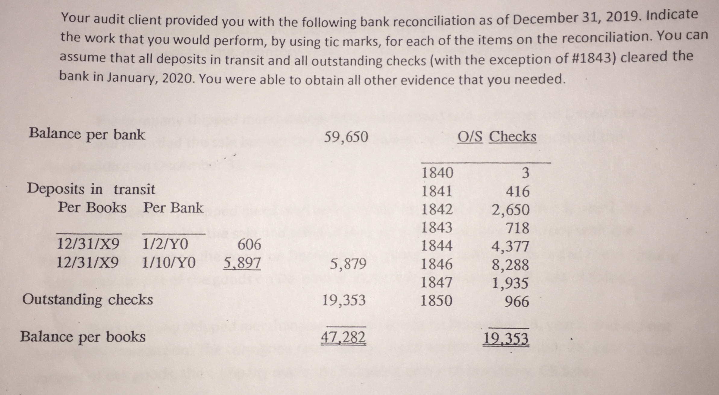 Please write the tick marks next to numbers if possible and label