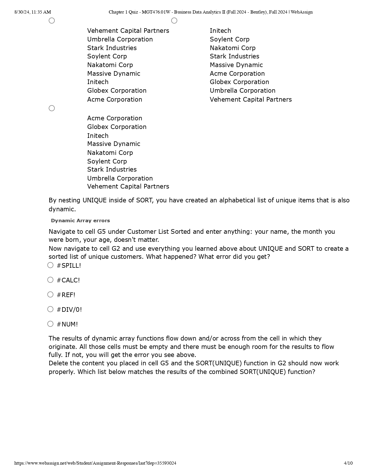 Excel Online as well as up to date desktop versions of Office