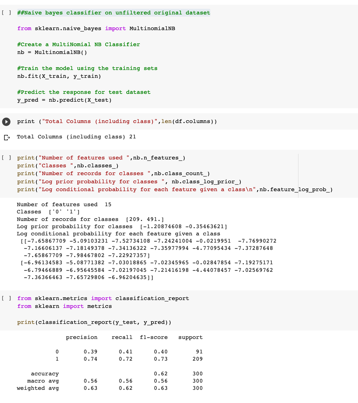 print ("Total Columns (including class) " , len (newdata. columns ) )