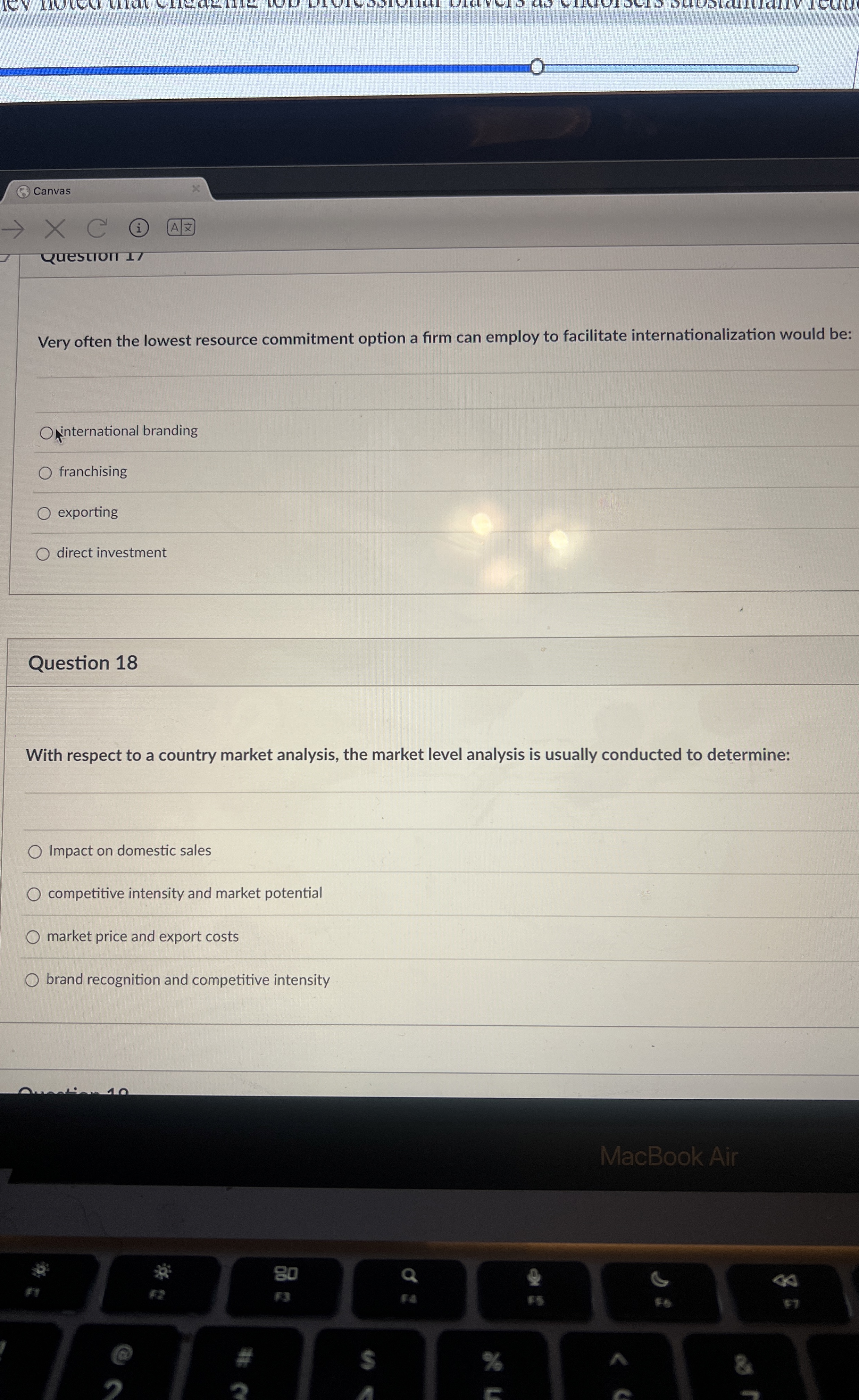  (3) Canvas Question 11 Very often the lowest resource commitment option