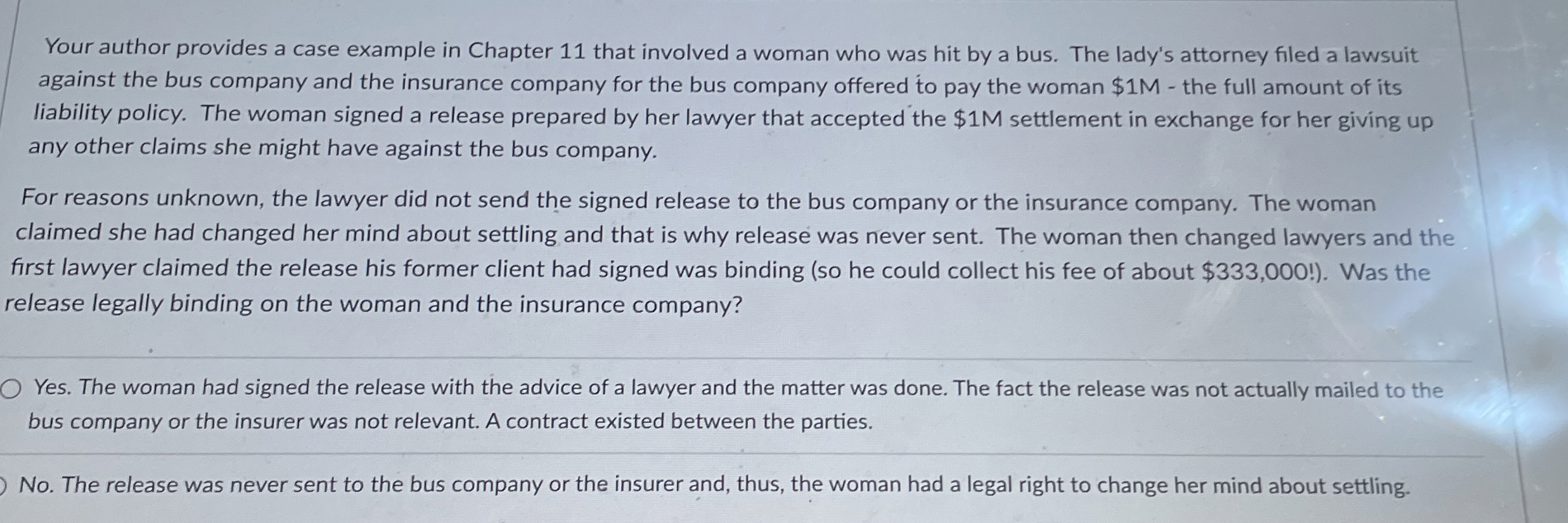  Your author provides a case example in Chapter 11 that involved