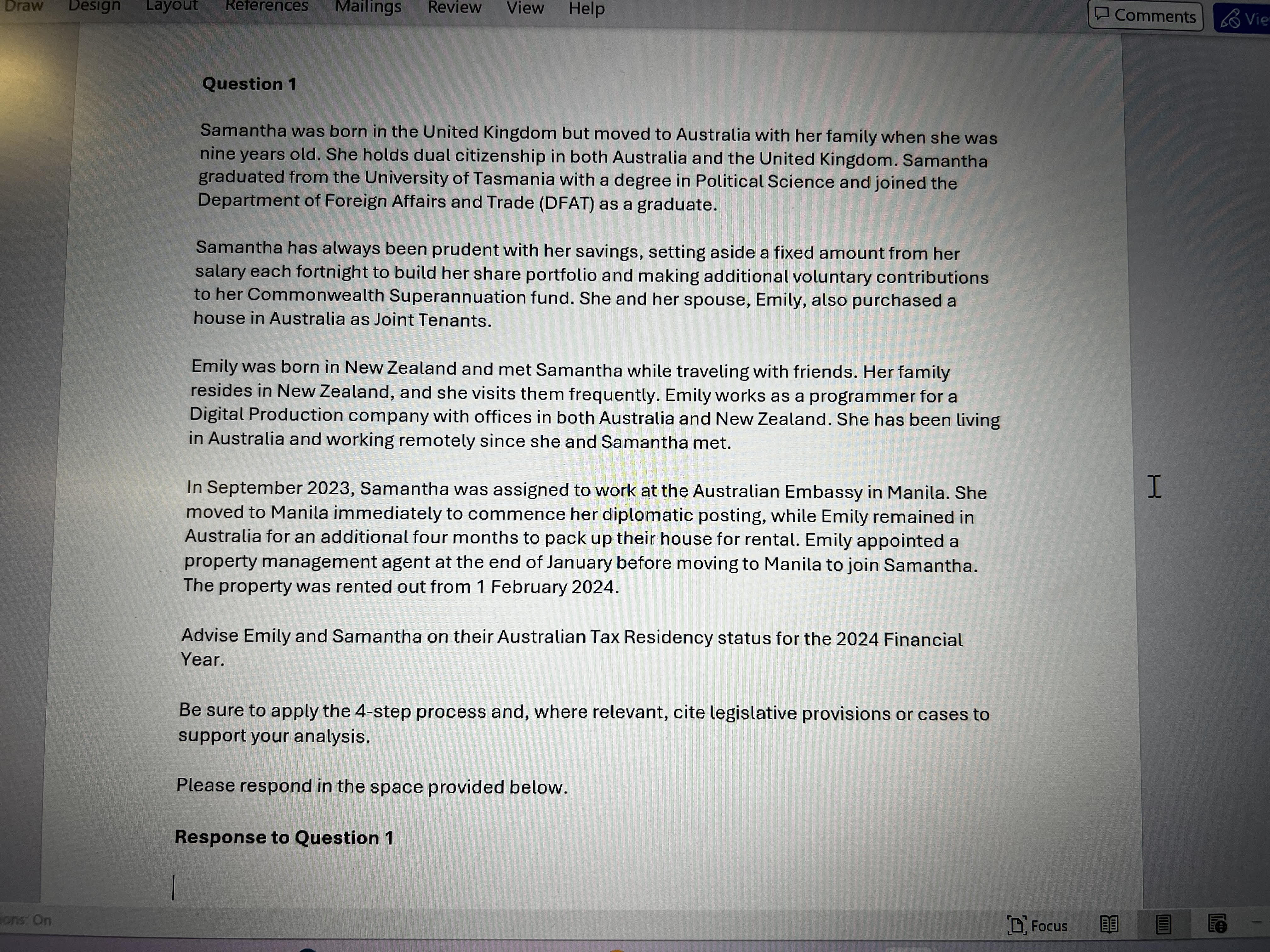  Draw Design Layout References Mailings Review View Help Comments 60 Vi