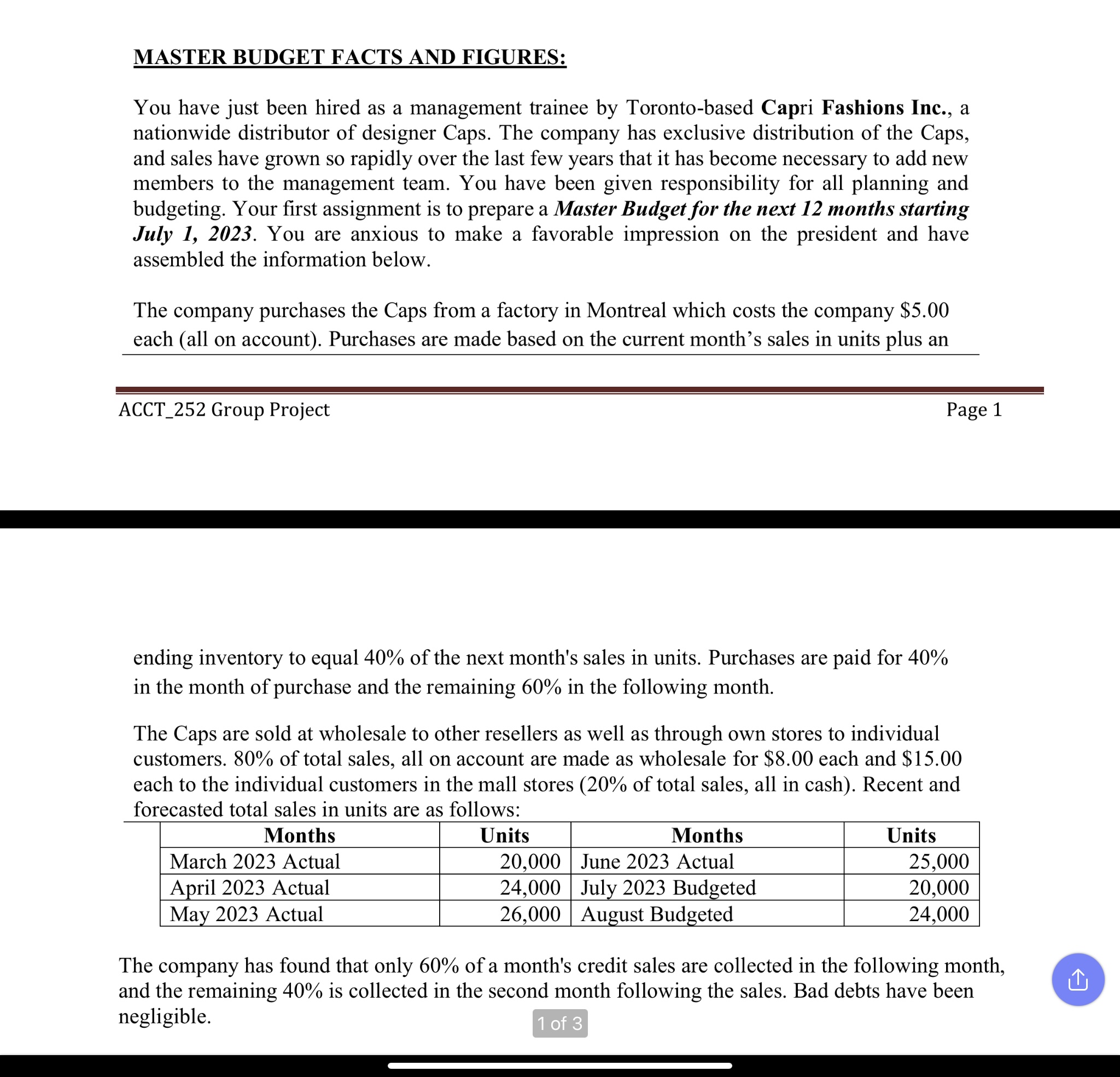 Compose and formulate a master budgetthis is nto to submit a tutors