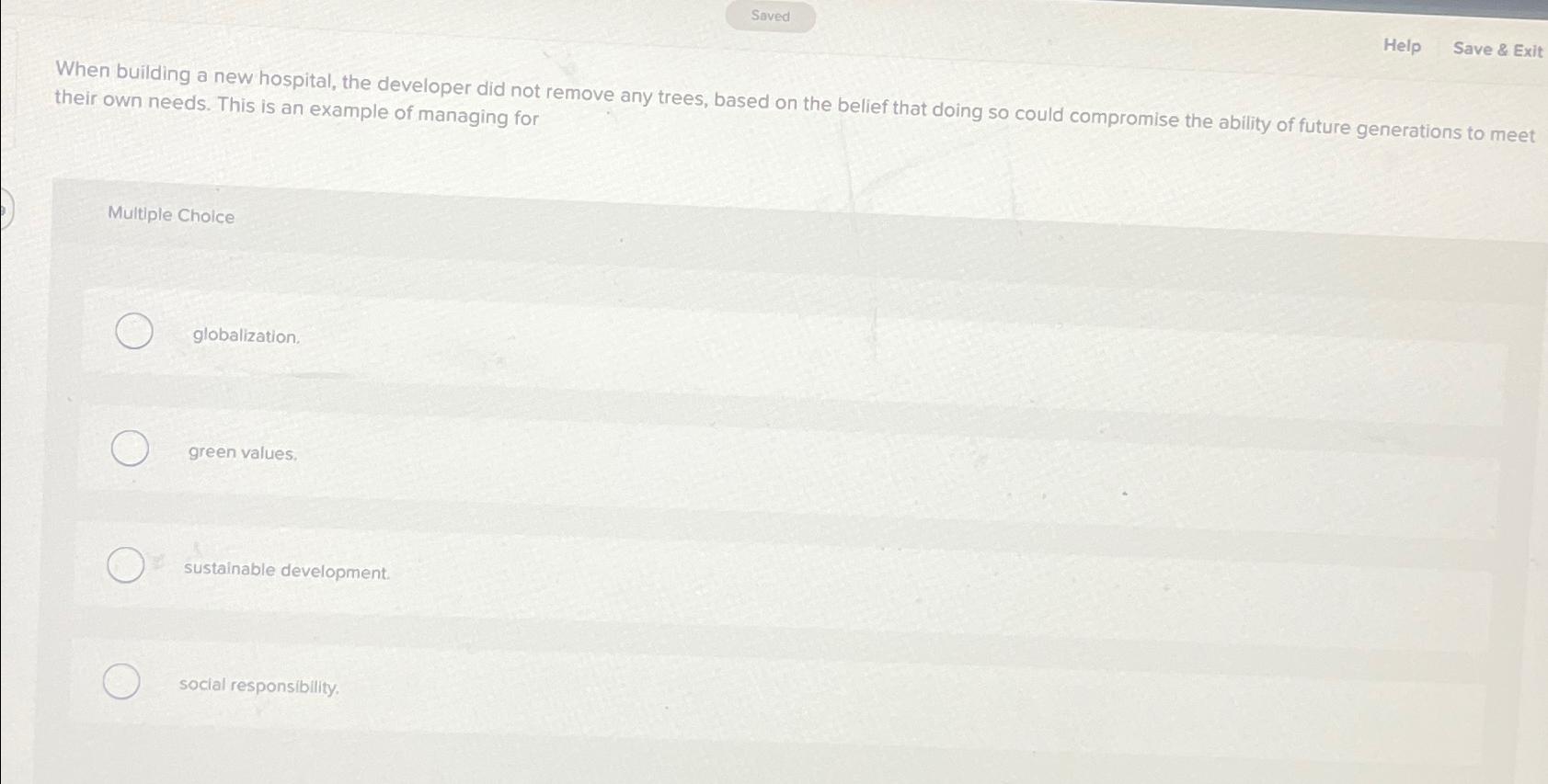  Saved Help Save & Exit When building a new hospital, the