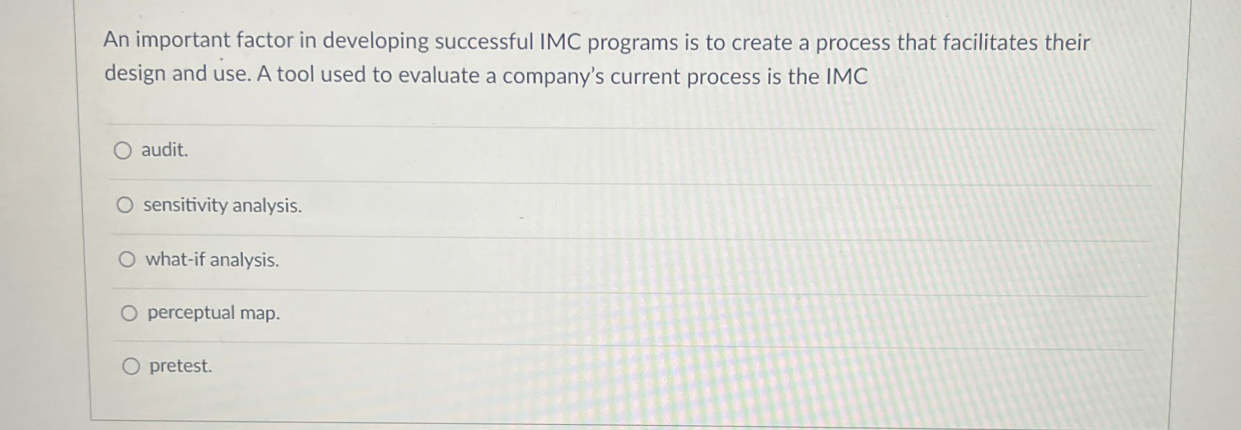  An important factor in developing successful IMC programs is to create