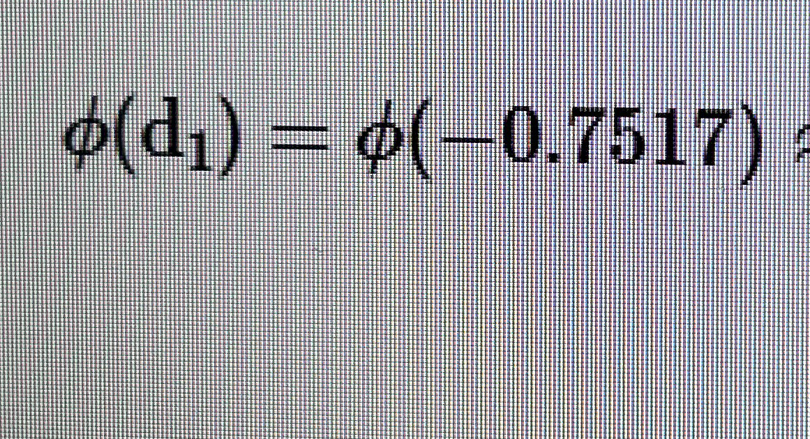  (d1)=(-0.7517) 