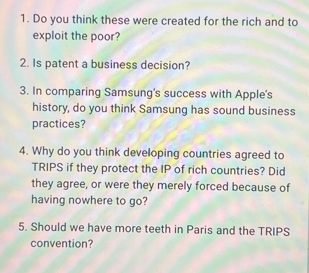  Please answer in paragraph form. Will up your rating! thank you!