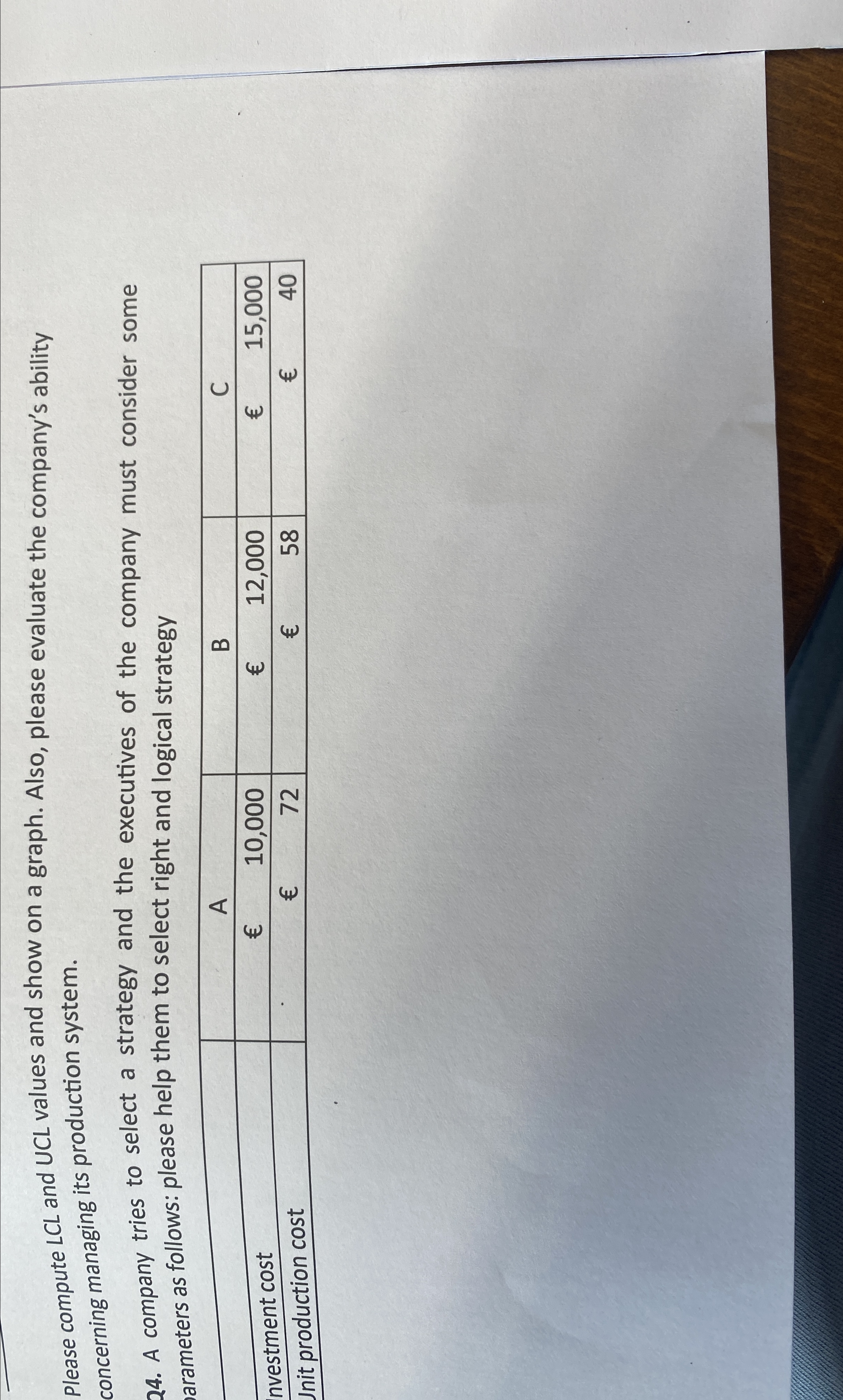 Please compute LCL and UCL values and show on a graph.