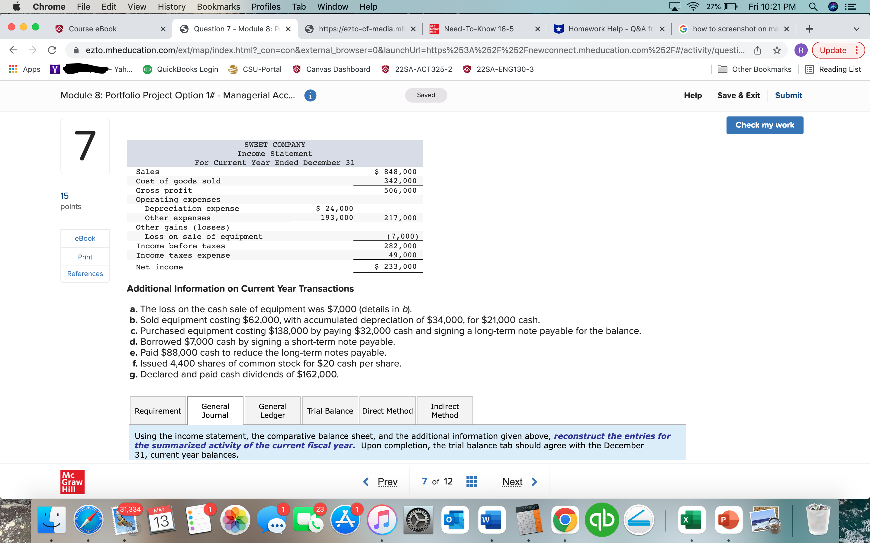 Fri 10:20 PM QE .. . Course eBook X Question 7 -