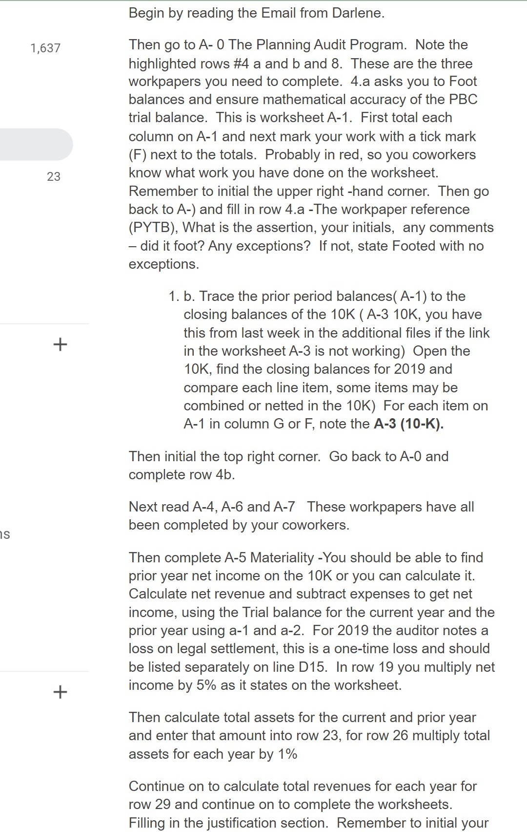 need to go ahead and wrap up the planning stuff. You already