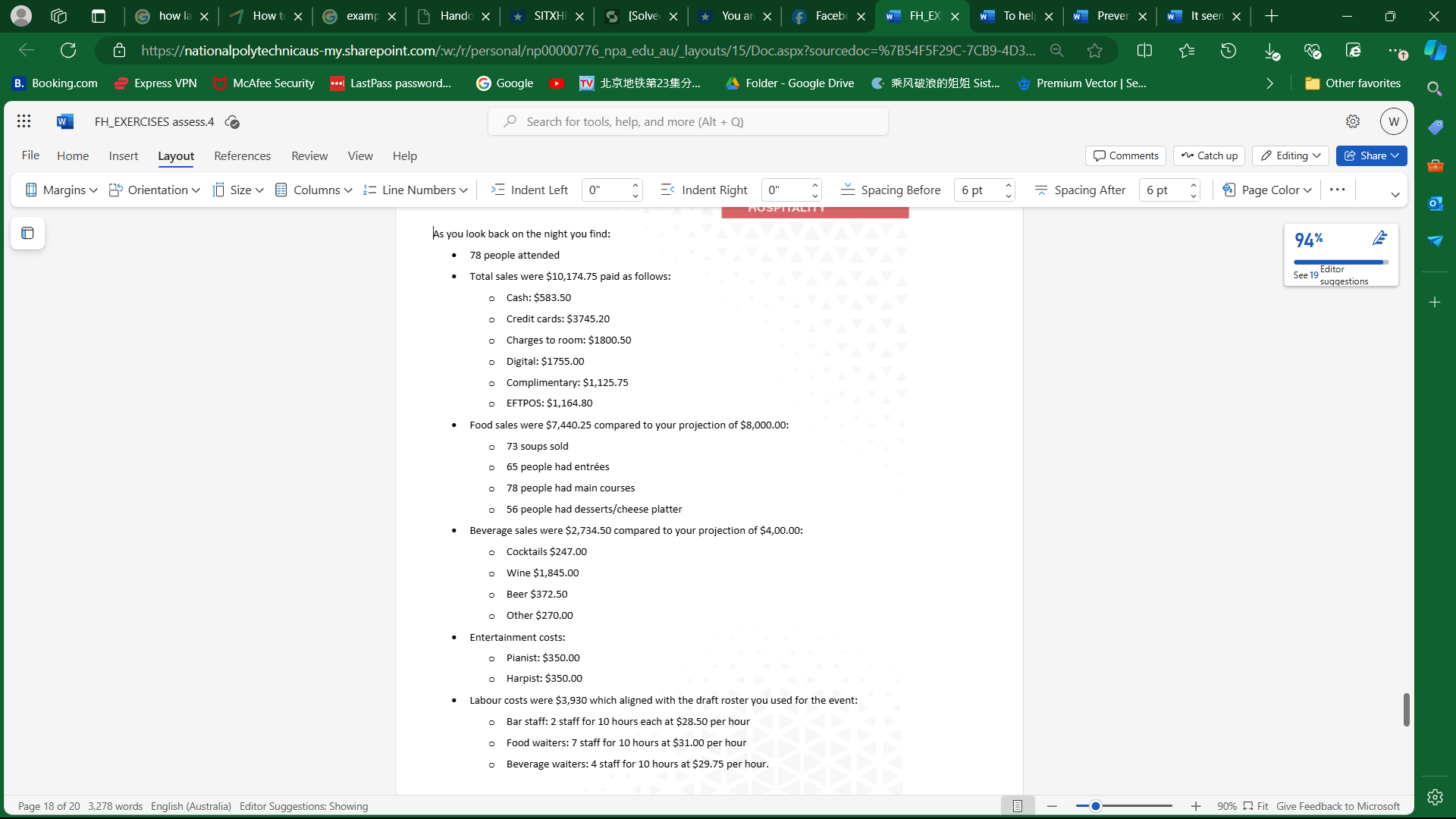 The Righteous Inn Performance Report Template G how la X 7 How