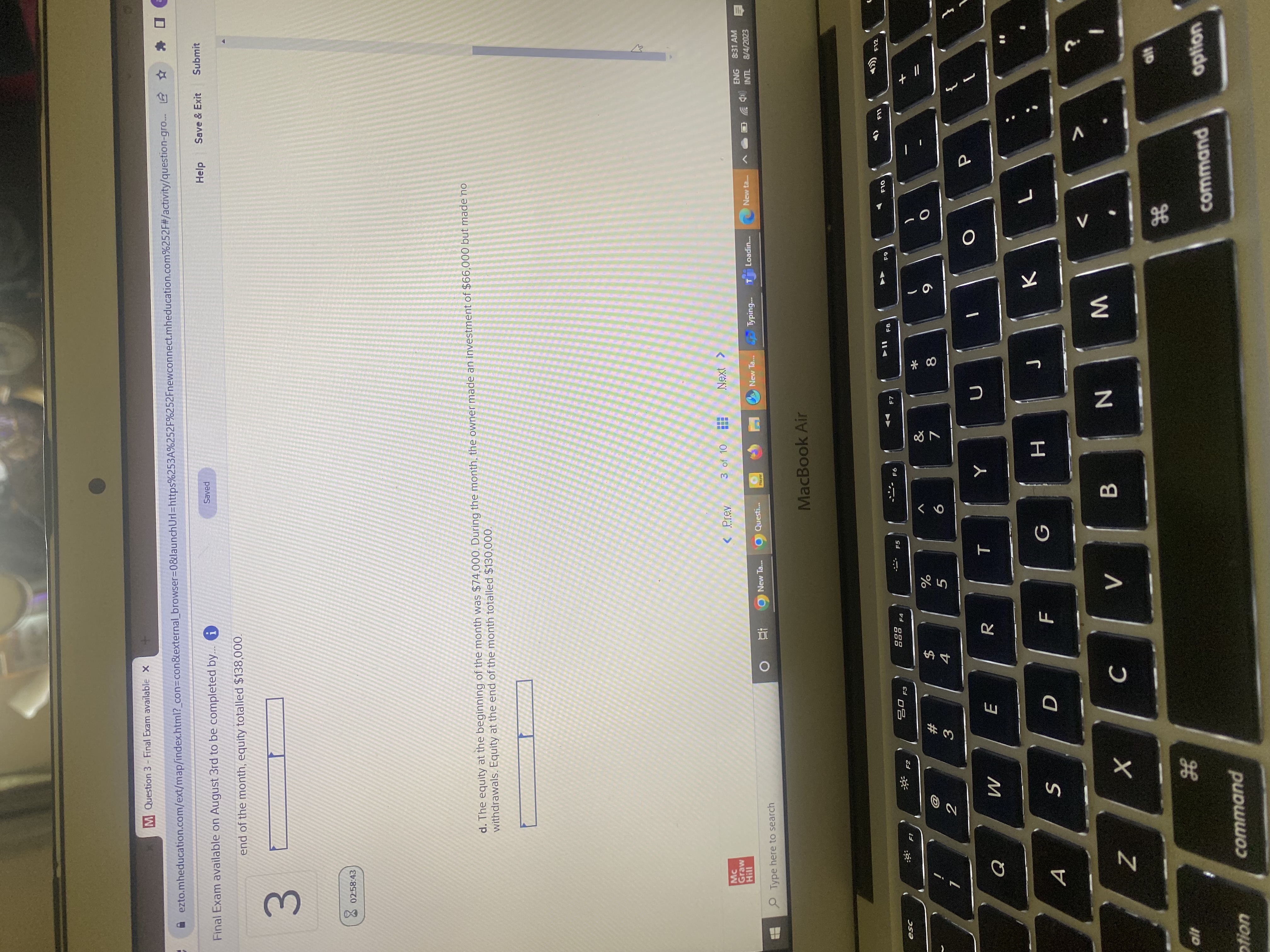 equity to change. We also know that revenues less expenses equals profit