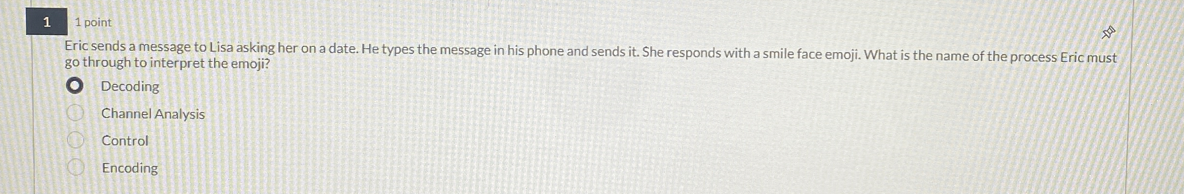  11 point Eric sends a message to Lisa asking her on