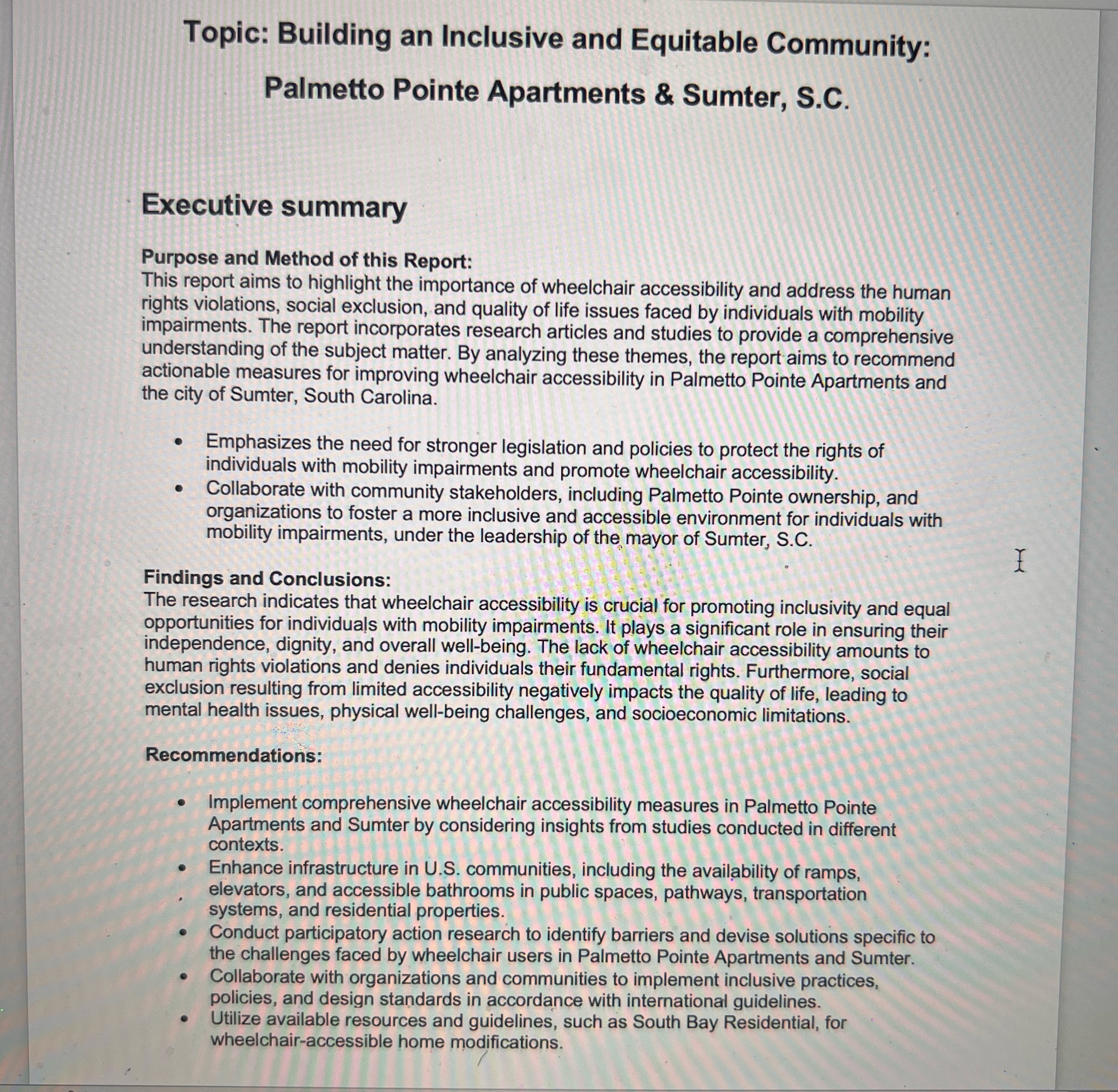 I have an assignment which is called Bad News About Your Report