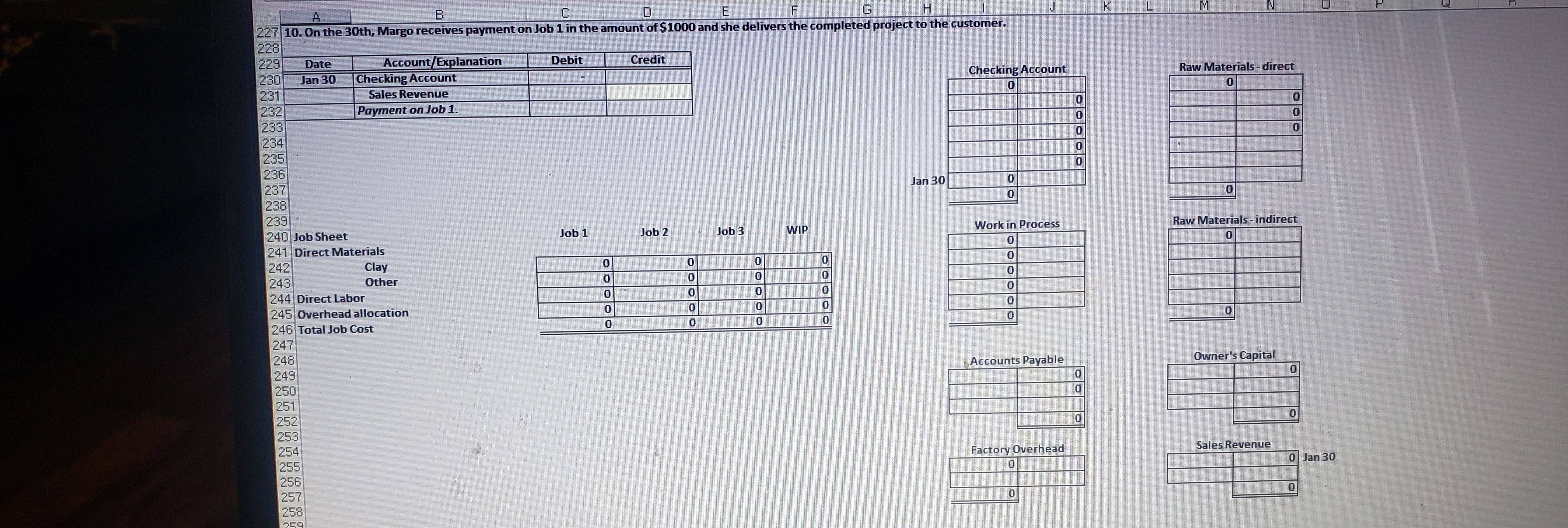 15 16 2. Margo rented a shop for $1,000 on Jan 3.