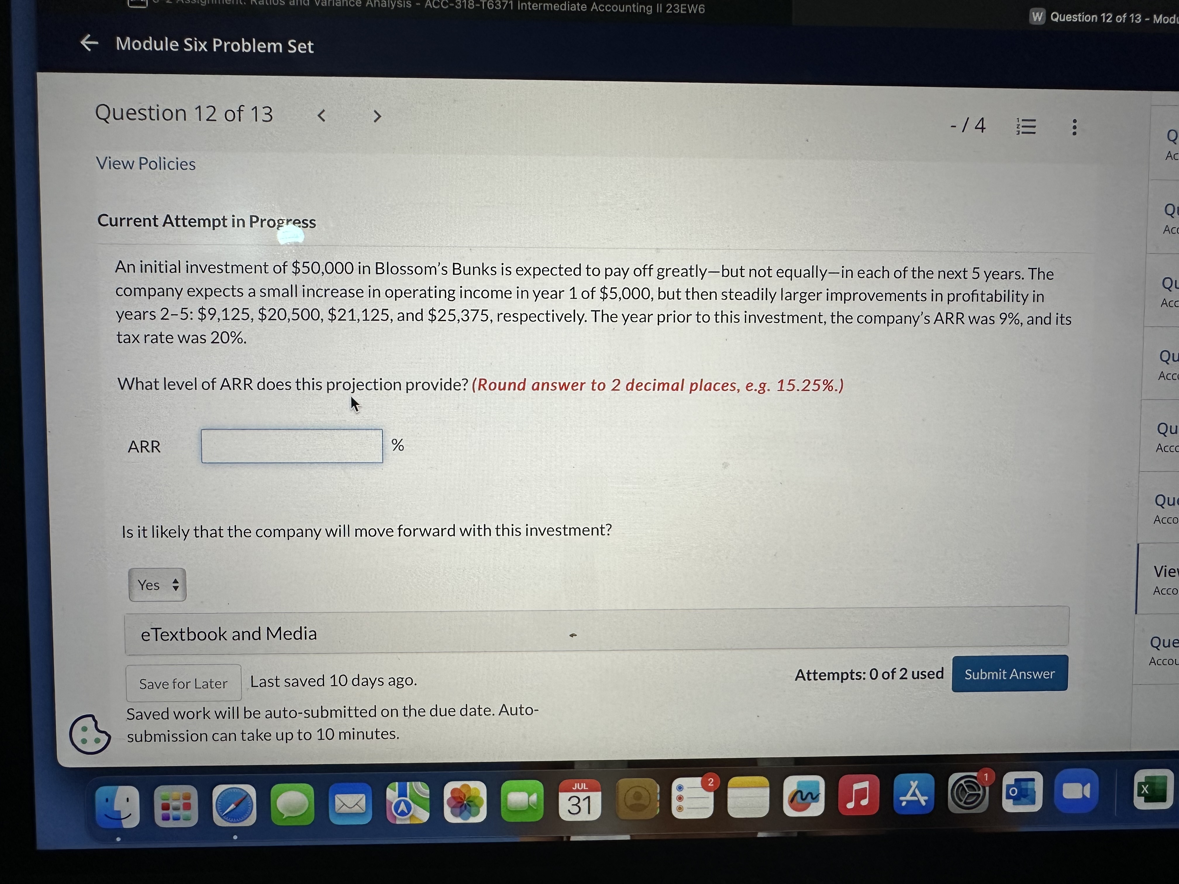 Please help solve -T6371 Intermediate Accounting II 23EW6 W Question 12 of