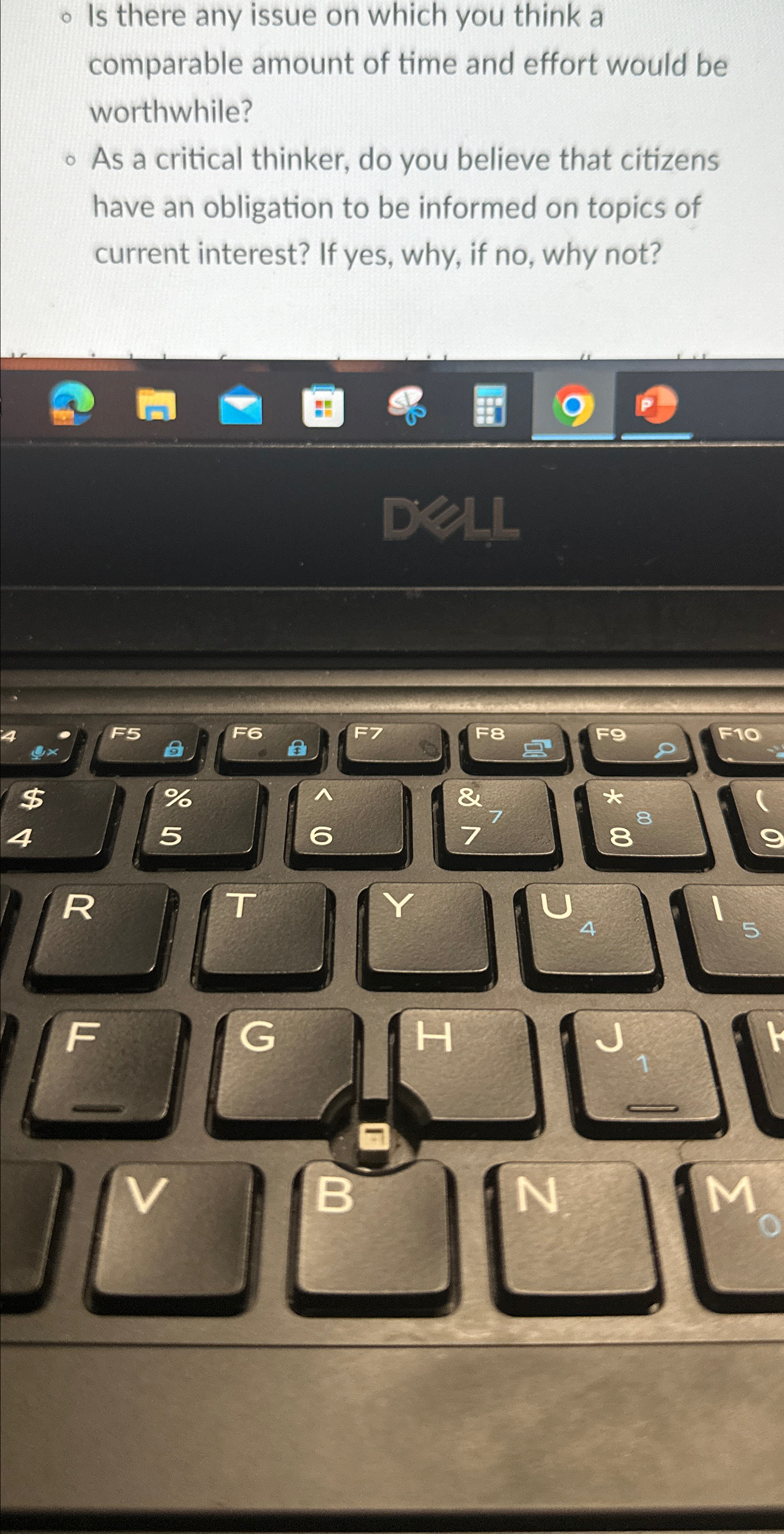  Is there any issue on which you think a comparable amount