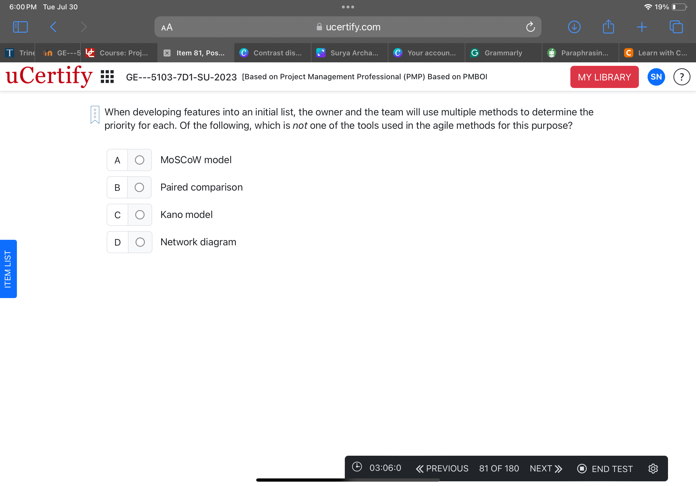  When developing features into an initial list, the owner and the