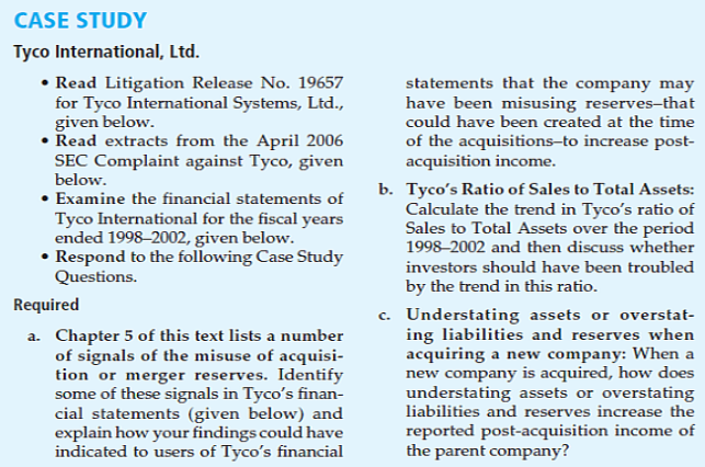 2002, Tyco violated the federal securities laws by, among other things, utilizing