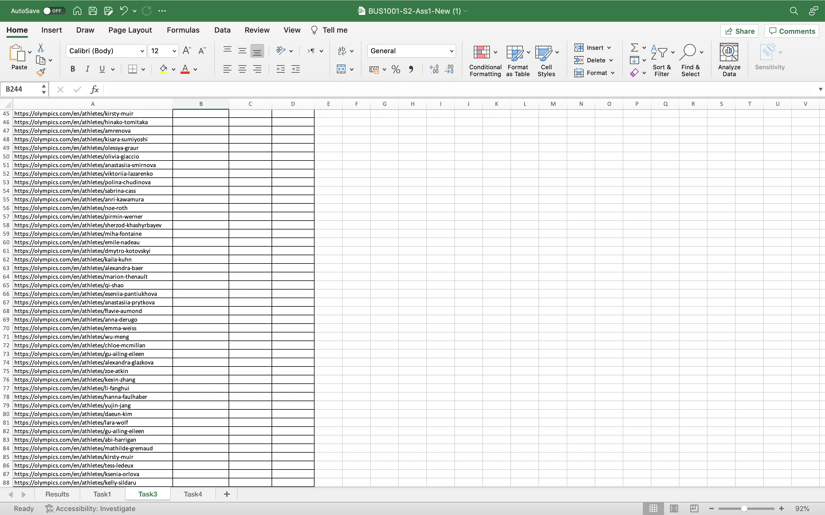 & Analyze Sensitivity Formatting as Table Styles Format v Filter Select Data