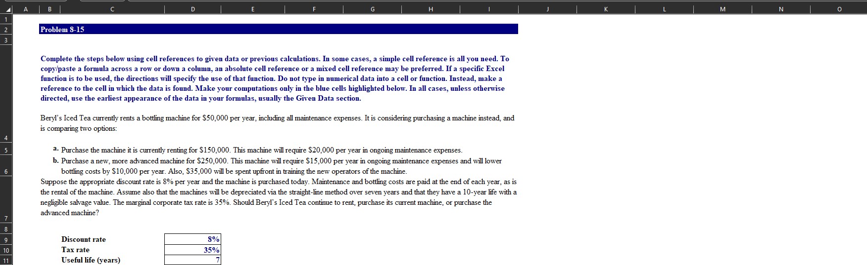 Year 7 Rent Year S Year 9 Year 10 $50,000 $50,000 $50,000