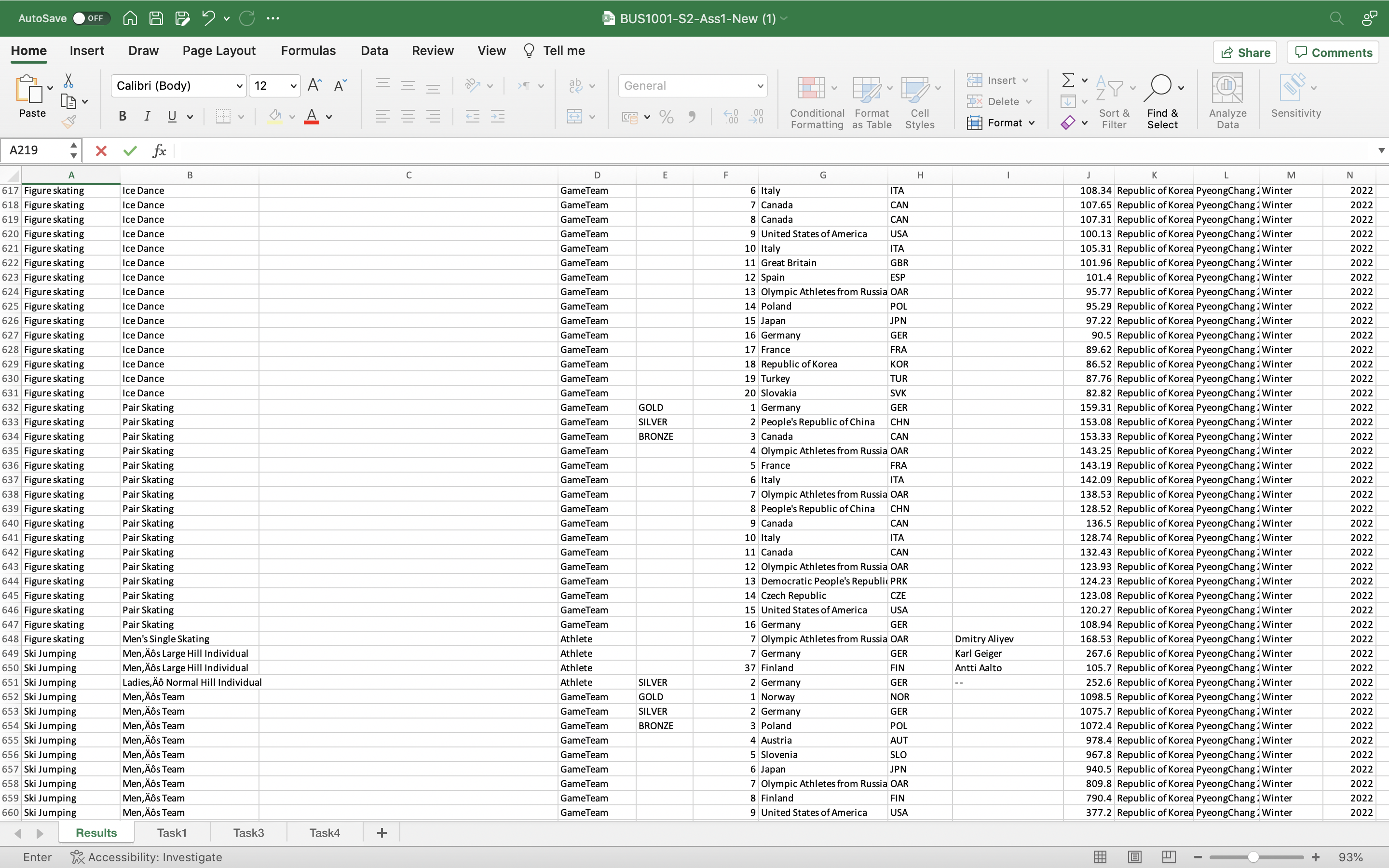 Cell Sort & Find & Analyze Sensitivity Formatting as Table Styles Format