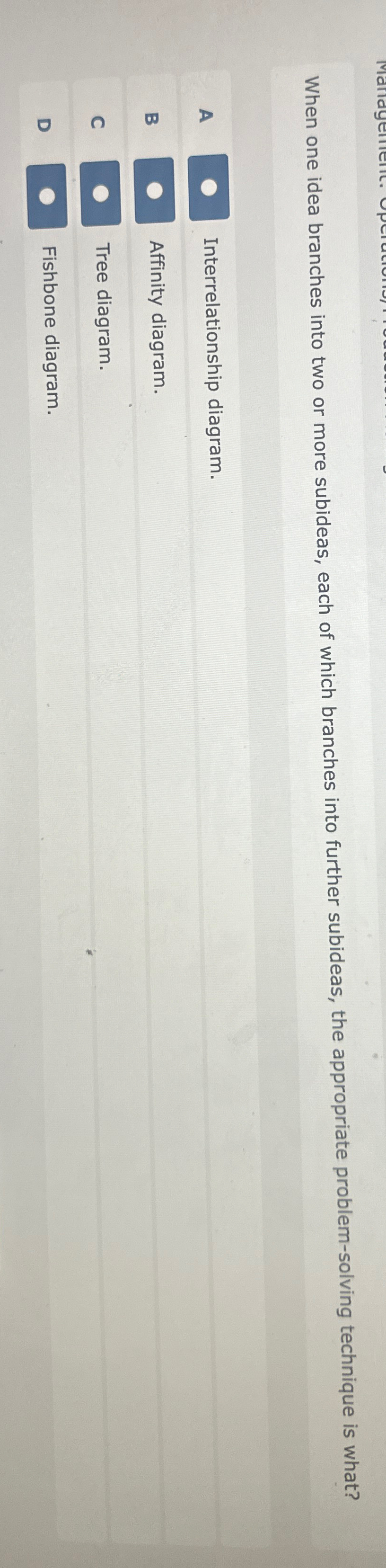  When one idea branches into two or more subideas, each of