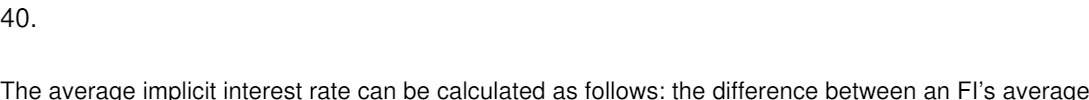 40 The average implicit interest rate can be calculated as follows: