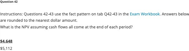  Question 42 Instructions: Questions 42-43 use the fact pattern on tab