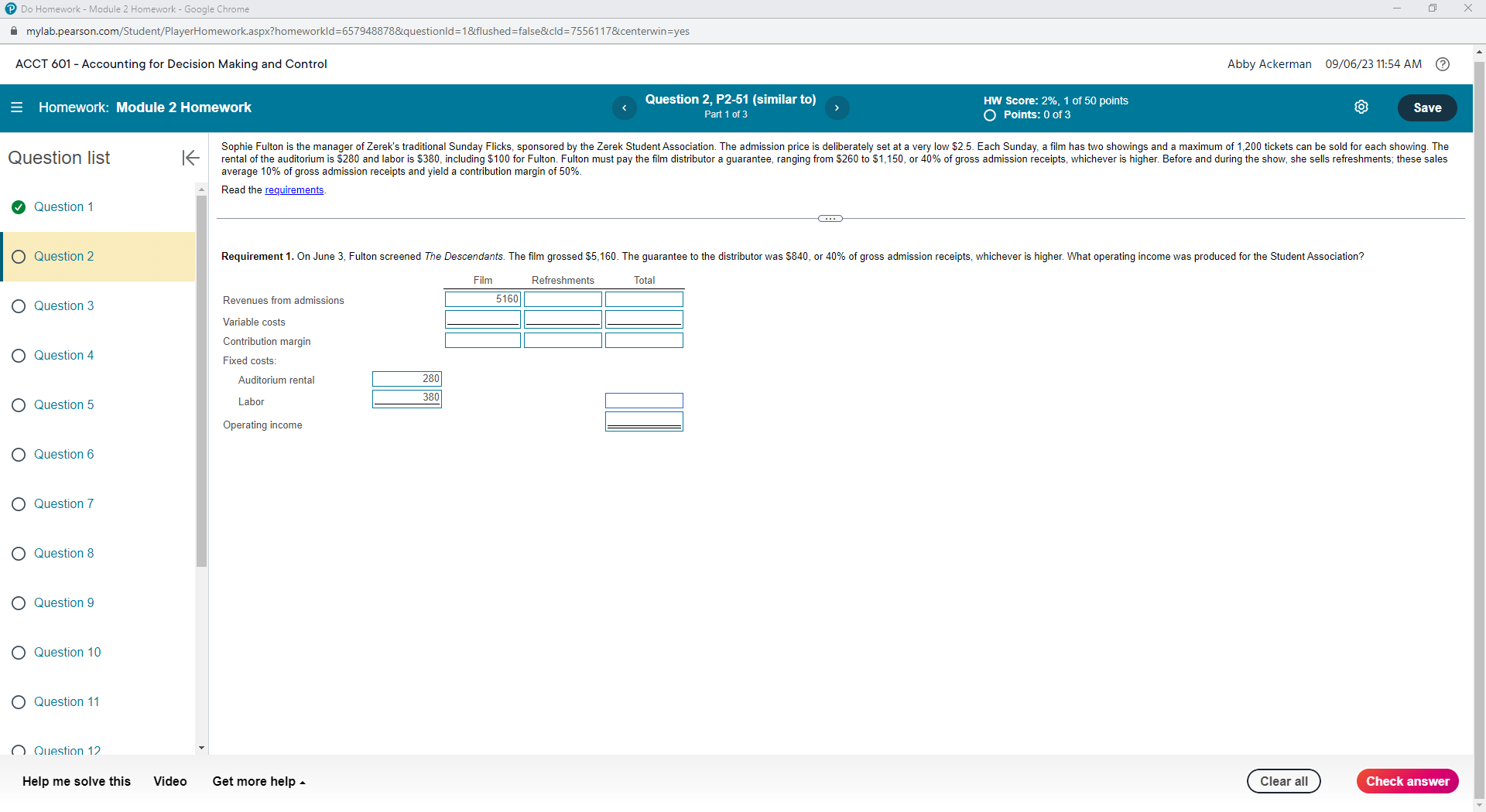 Do Homework - Module 2 Homework - Google Chrome X mylab.pearson.com/Student/PlayerHomework.aspx?homeworkld=657948878&questionld=1&flushed=false&cld=7556117&centerwin=yes