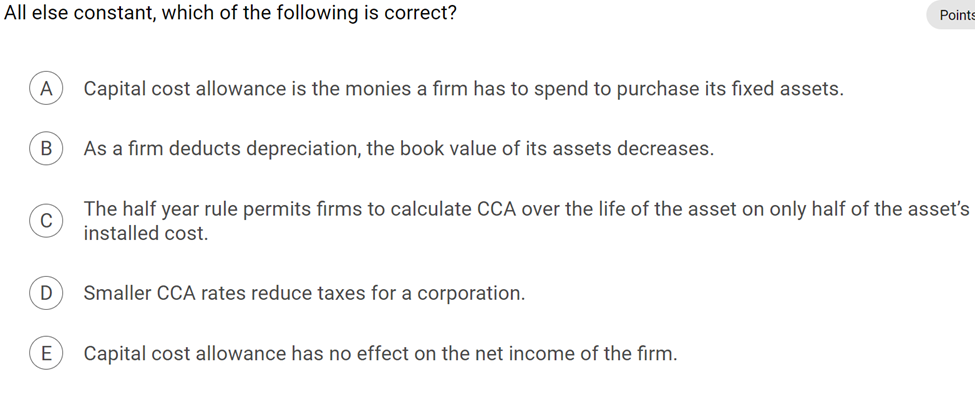 Earnings per share decreases. Operating costs increase. Net working capital decreases. Earnings