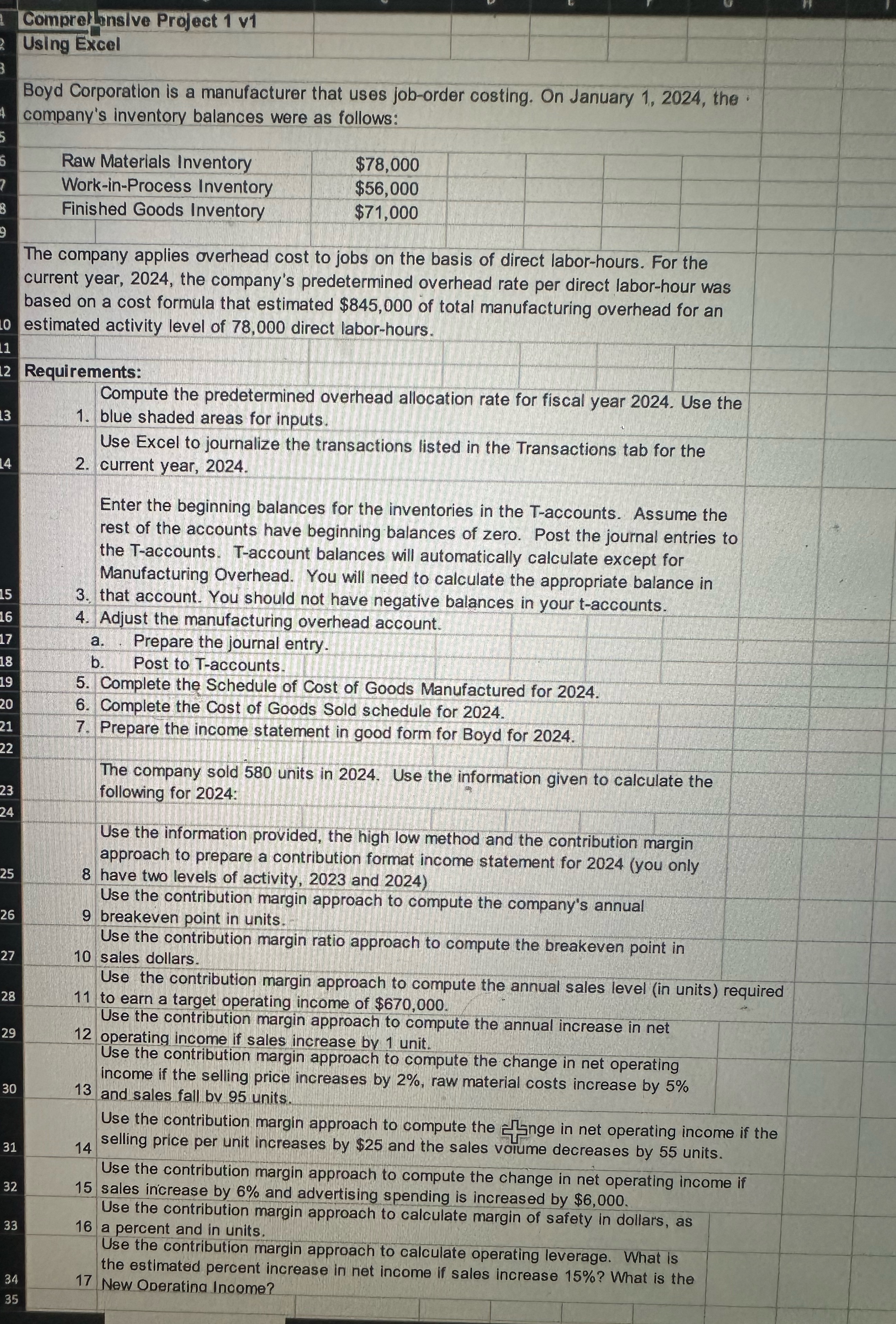 I need requirement 4 through 17 please! Compre Lansive Project 1 v1