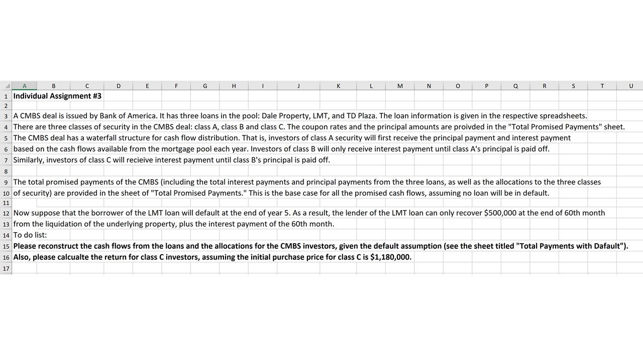 Hello,I attached pictures from the Excel file which is including the question.Please